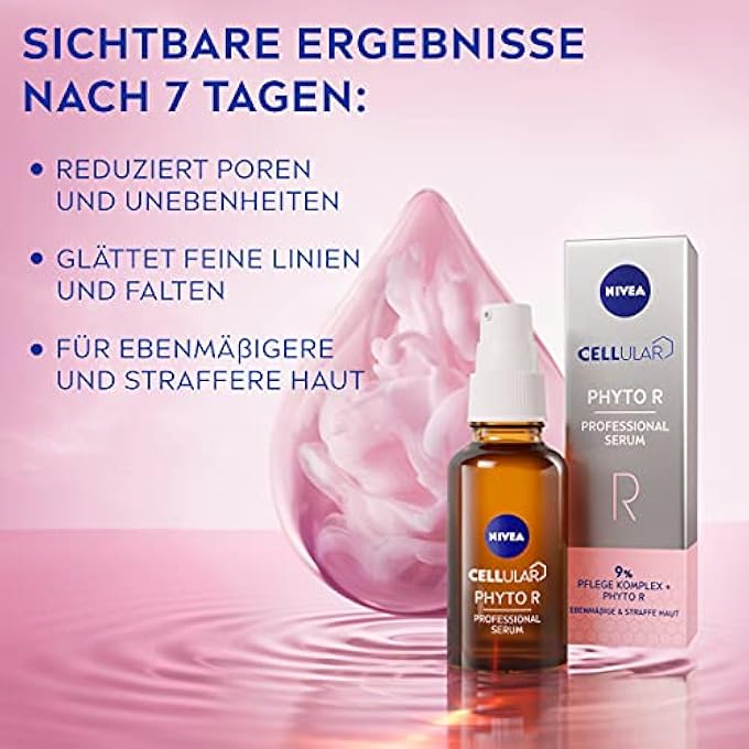 Nivea CELLULAR PROFESSIONAL SERUM PHYTO R (30 ML), HERBAL ALTERNATIVE TO RETINOL SERUM, MOISTURISING ANTI-WRINKLE SERUM FOR A MORE EVEN COMPLEXION - Image 2